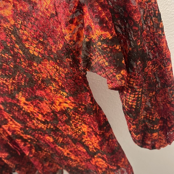 FREE PEOPLE OUT FOR THE NIGHT TOP IN RED/Black NEW never worn XL - Picture 9 of 10